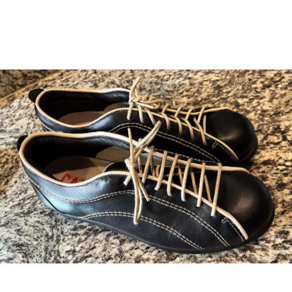CAMPER TONAL STITCH LEATHER LOW TOP SHOES - Picture 3 of 5